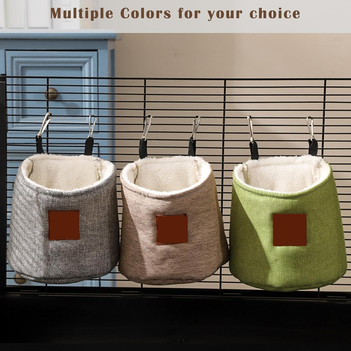 Sugar Glider Hanging Sleeping Pouch, Warm Soft Bed for Small Pets