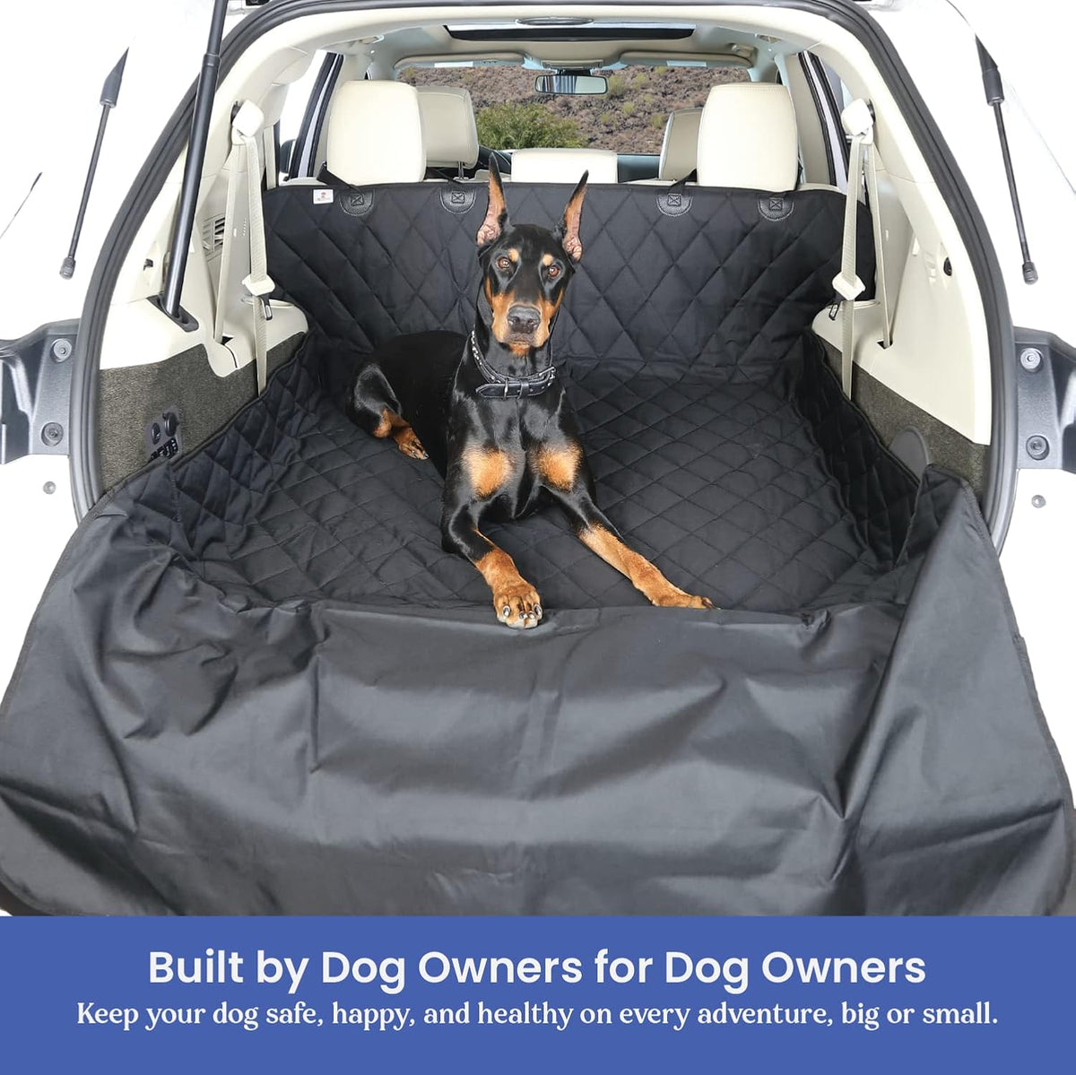 4Knines Heavy-Duty SUV Cargo Liner for Dogs, Black Small