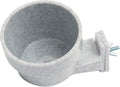 Lixit® Quick Lock Removable Bird Cage Bowls for Birds, Rabbits, Dogs, Cats, Guinea Pigs and Other Small Animals - Made in USA (Gray, 10 Ounce)