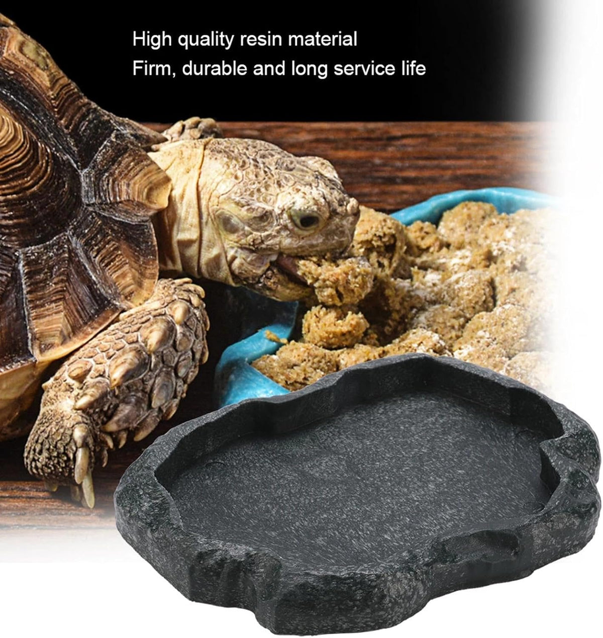 2PCS Tortoise Water Dish Reptile Water Dish Food Bowl