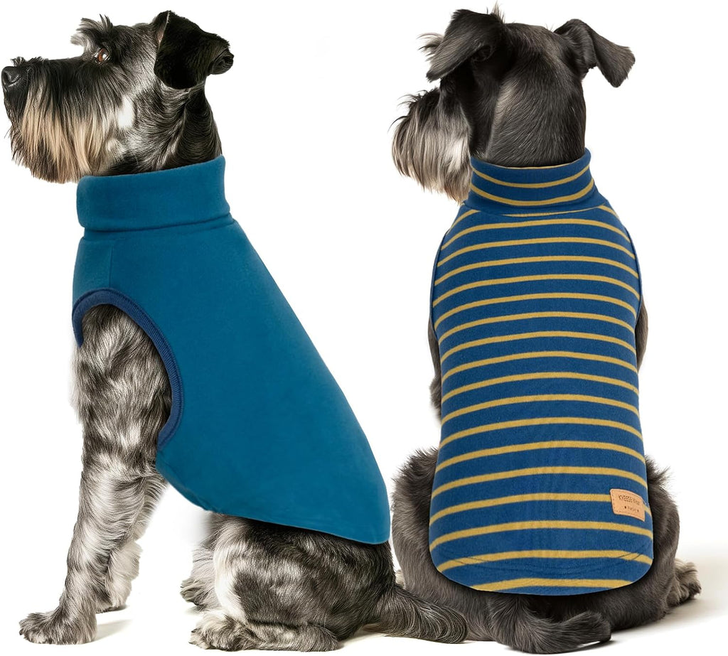 KYEESE 3Pack Valentines Dog Sweater, Warm Turtleneck Small Dog Sweater, Soft Dogs Sweaters for Small Dogs, Fleece Pet Clothes, Stretchy Pet Sweatshirt, Comfy Pets Shirt Vest, M
