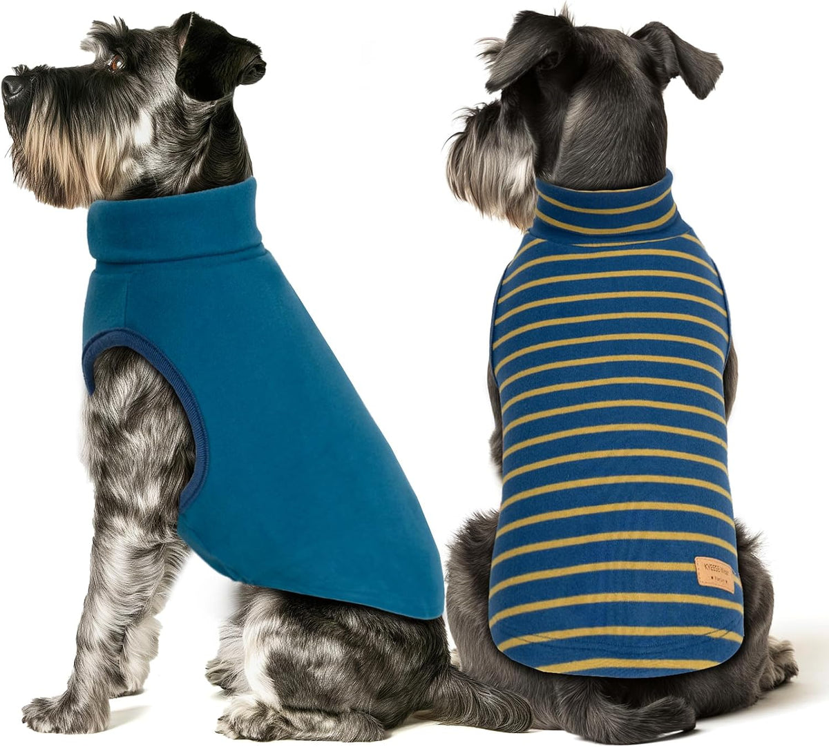 KYEESE 3Pack Valentines Dog Sweater, Warm Turtleneck Small Dog Sweater, Soft Dogs Sweaters for Small Dogs, Fleece Pet Clothes, Stretchy Pet Sweatshirt, Comfy Pets Shirt Vest, M