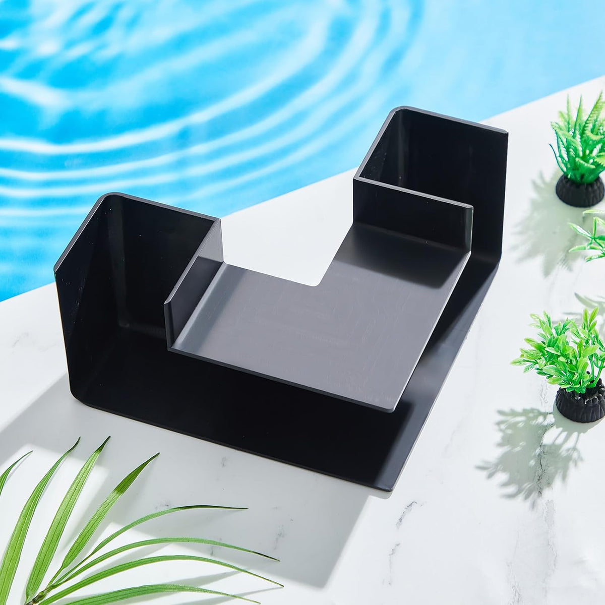 Nuanchu 2 Pcs Aquarium Underground Tunnel, Dual-Entrance Fish Hideout Cave