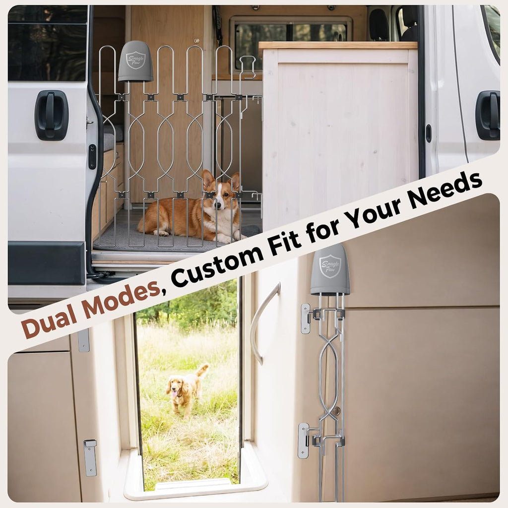 Snagle Paw RV Dog Gate, Retractable Metal Pet Barrier 24.4" Wide 35" Tall
