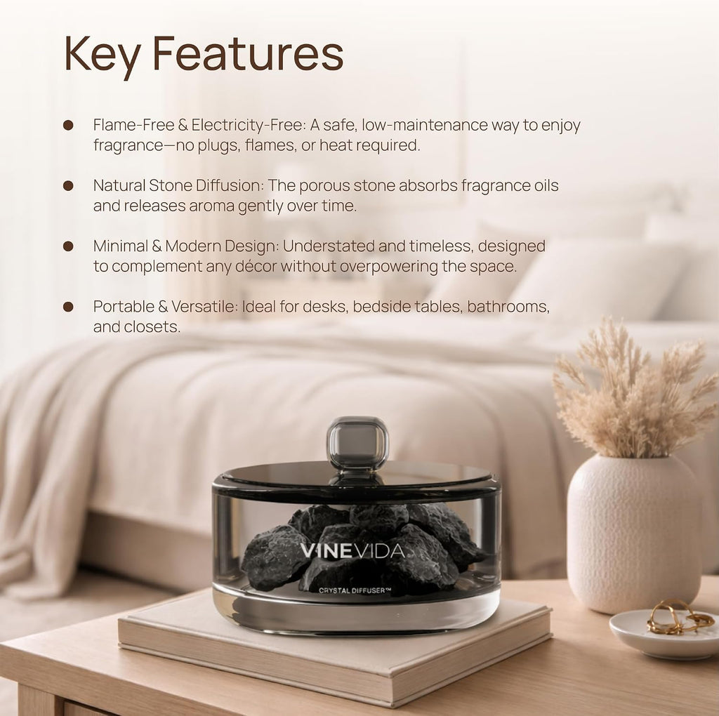 VINEVIDA Essential Oil Diffuser Stone | Passive Aroma Diffuser
