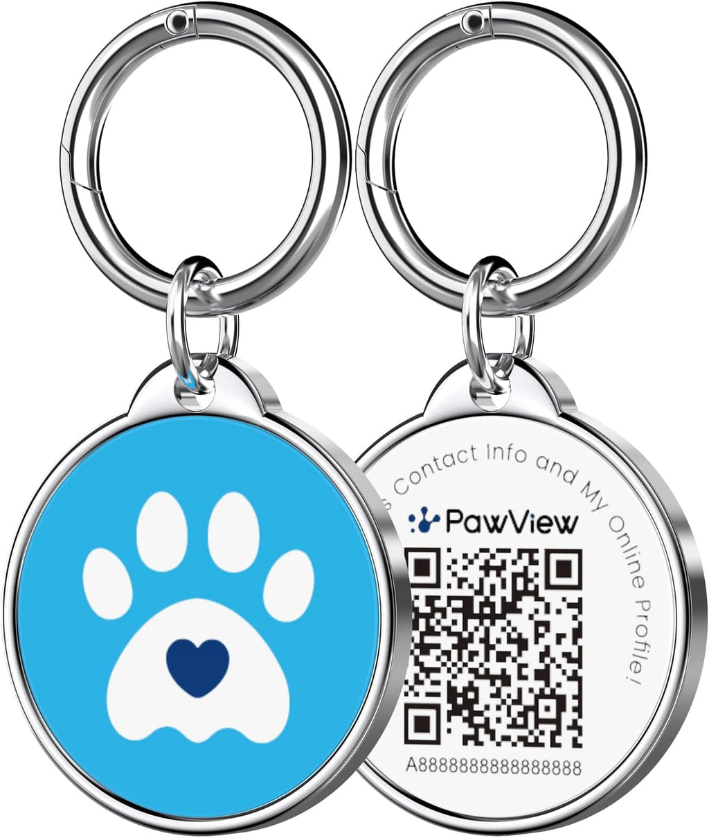 QR Code Pet ID Tag, Updatable Profile Dog Tag for Dogs & Cats