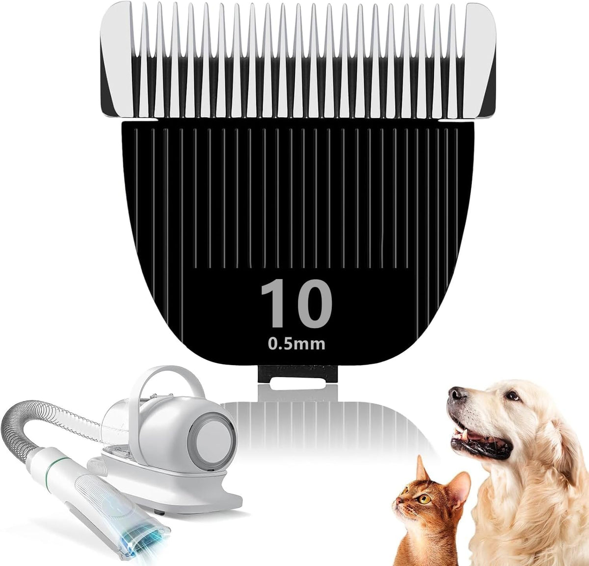 Replacement Blade for nebot P1 Pro Pet Grooming Kit & Vacuum,Size-10 Cut Length 1/50"(0.5mm),Made of Ceramic Blade & Stainless Steel Blade