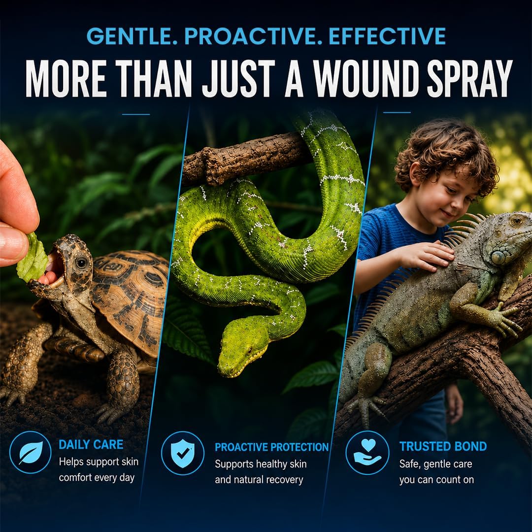 Pet Wound Spray for Reptiles - Alcohol Free, Pet Wound Care 250 ml