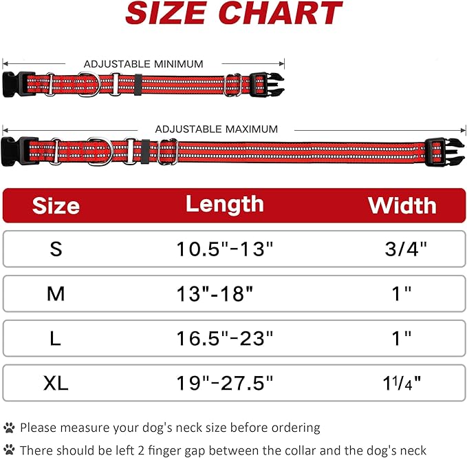 Martingale Dog Collar, Adjustable Nylon Reflective Collar - Image 4