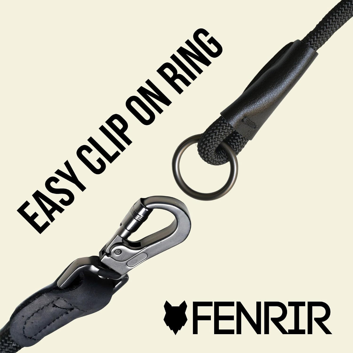 Fenrir Slip Collar with Spring Loaded Limiter Black (Medium)