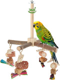 Rotating Bird Perches, Natural Wooden Perch by Renewrevital
