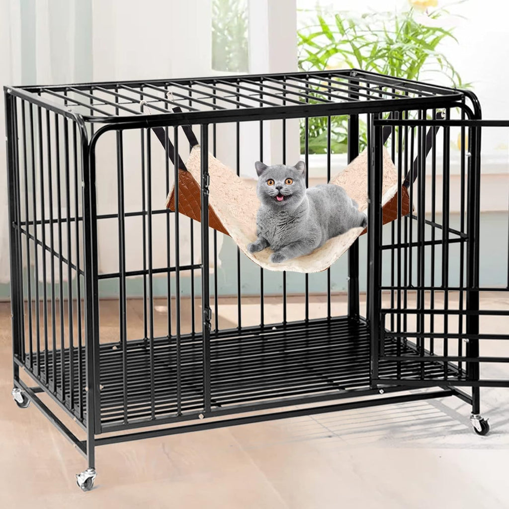 JOYELF Cat Hammock Bed, Large Reversible Cat Cage Hammock Hanging Soft Pet Bed for Kitten Ferret Puppy or Small Pet