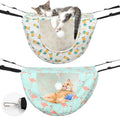 Unittype 2 Pieces Cat Cage Hammock Hanging Pet Bed Double Layer Soft Plush by Unittype