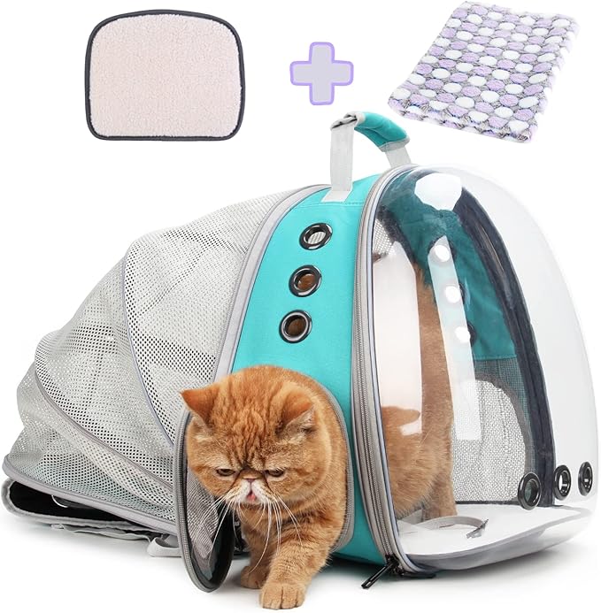 Lollimeow Cat Carrier Backpack, Expandable Bubble Pet Carrier by Lollimeow