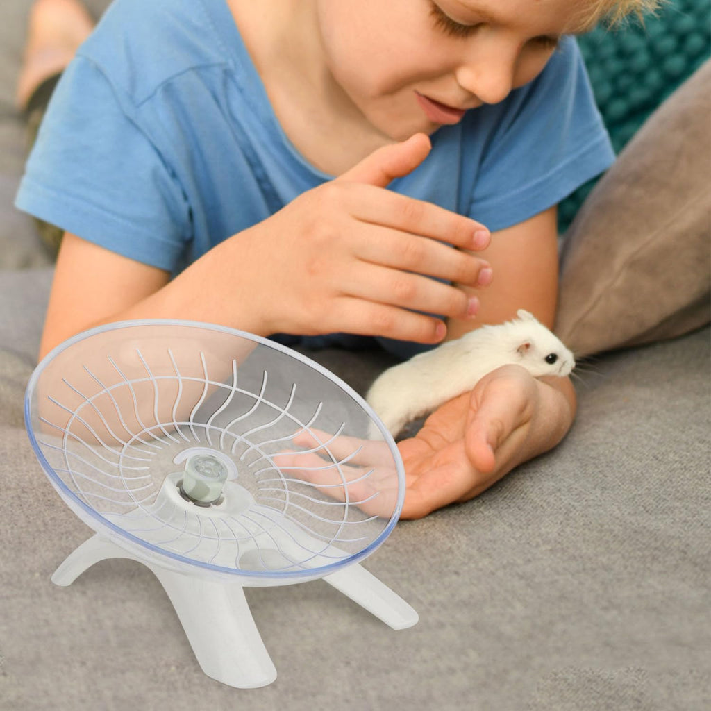 Silent Hamster Exercise Running Wheel Flying Saucer, White