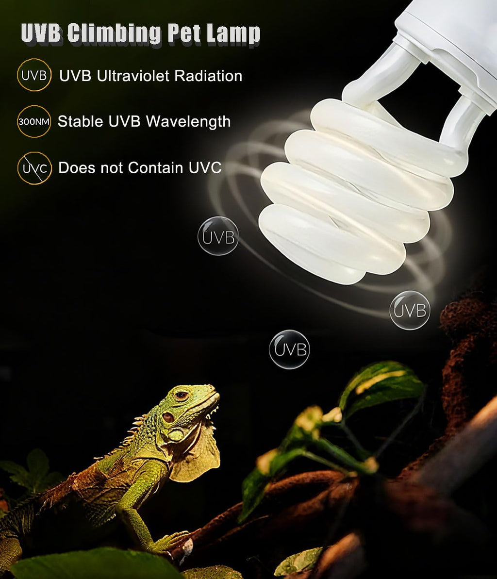2 Pack E26 5.0 UVA UVB Reptile Light Bulb