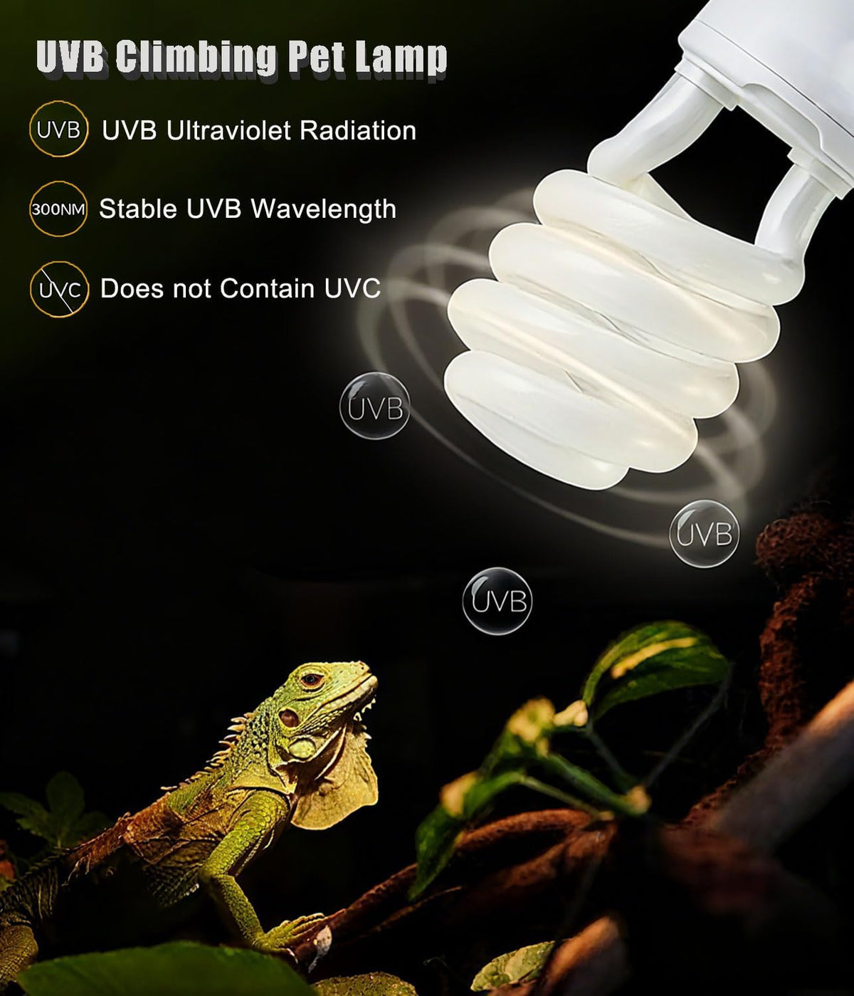 2 Pack E26 5.0 UVA UVB Reptile Light Bulb
