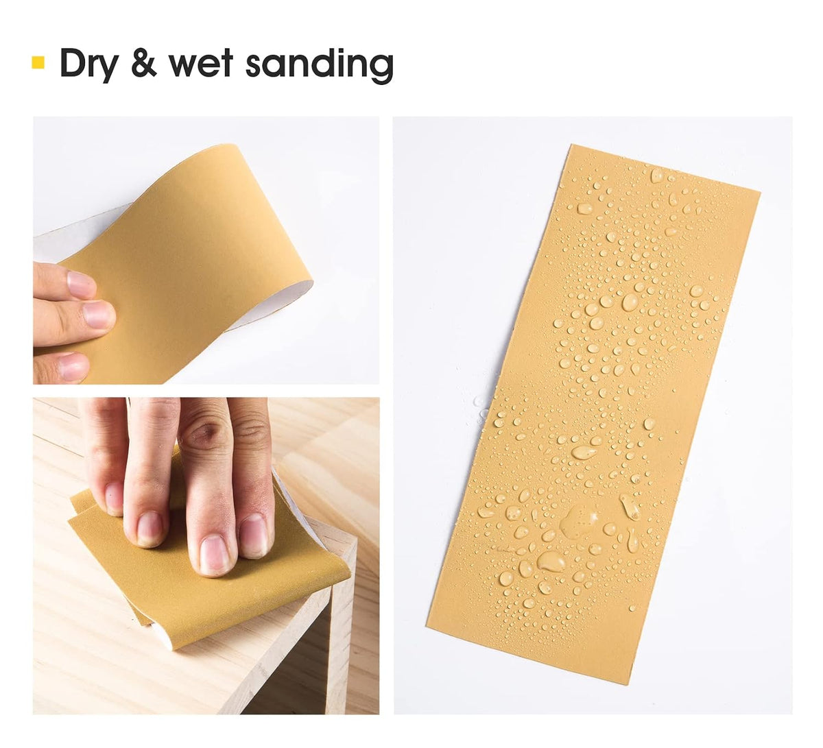 S SATC 400 Grit PSA Longboard Sandpaper 20 Yard Long Continuous Roll, 2-3/4" Wide Self Adhesive Stickyback Sanding Sheets for Automotive, Hand Sanding Blocks,Woodworking, Metal, Plastic