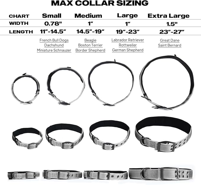 PetiFine Dog Collars for Small Dogs, Neoprene Padded Dog Collar, Reflective - Image 5