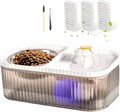 Marchul Cat Water Fountain and Stainless Steel Food Bowl, 100oz/3L Super Quiet by Marchul