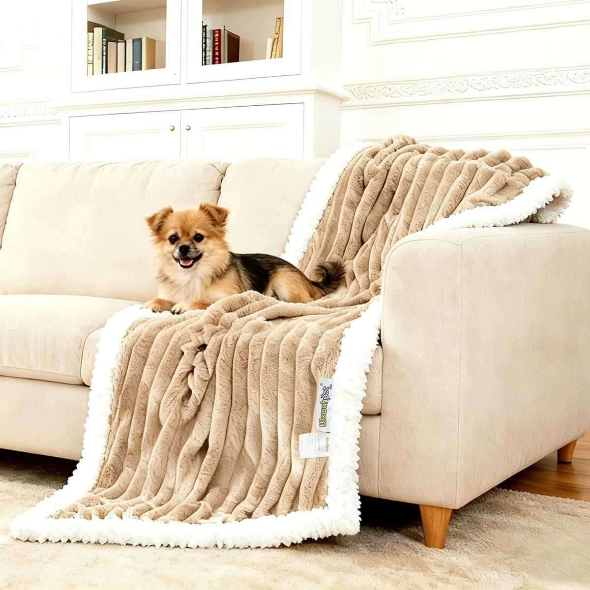 Waterproof Dog Blanket Soft Pet Cat Blanket 35x25 in Brown