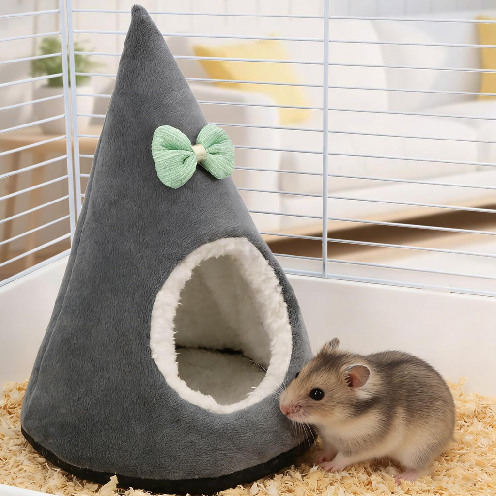 Hamster Hideout Bed for Hamsters Gerbils Mice, Gray
