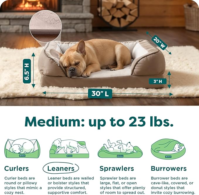 FurHaven Orthopedic Dog Bed for Medium Dogs, Perfect Comfort Sofa - Image 3