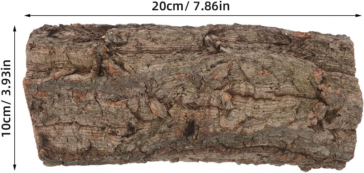 Cork Bark for Reptile Hide, Small Natural Hollow Log Cave, 20 Cm