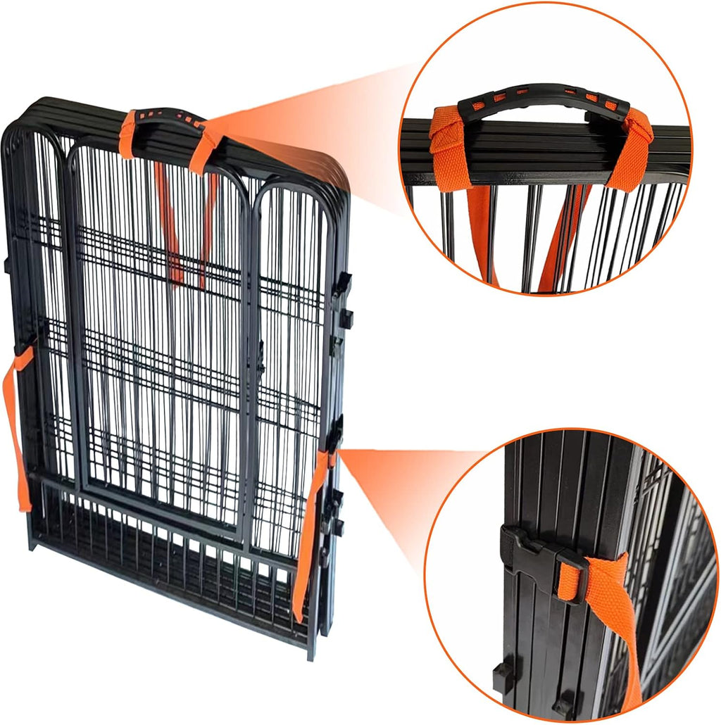 Easy Carry Straps for Dog Playpen, 2Pack, Orange