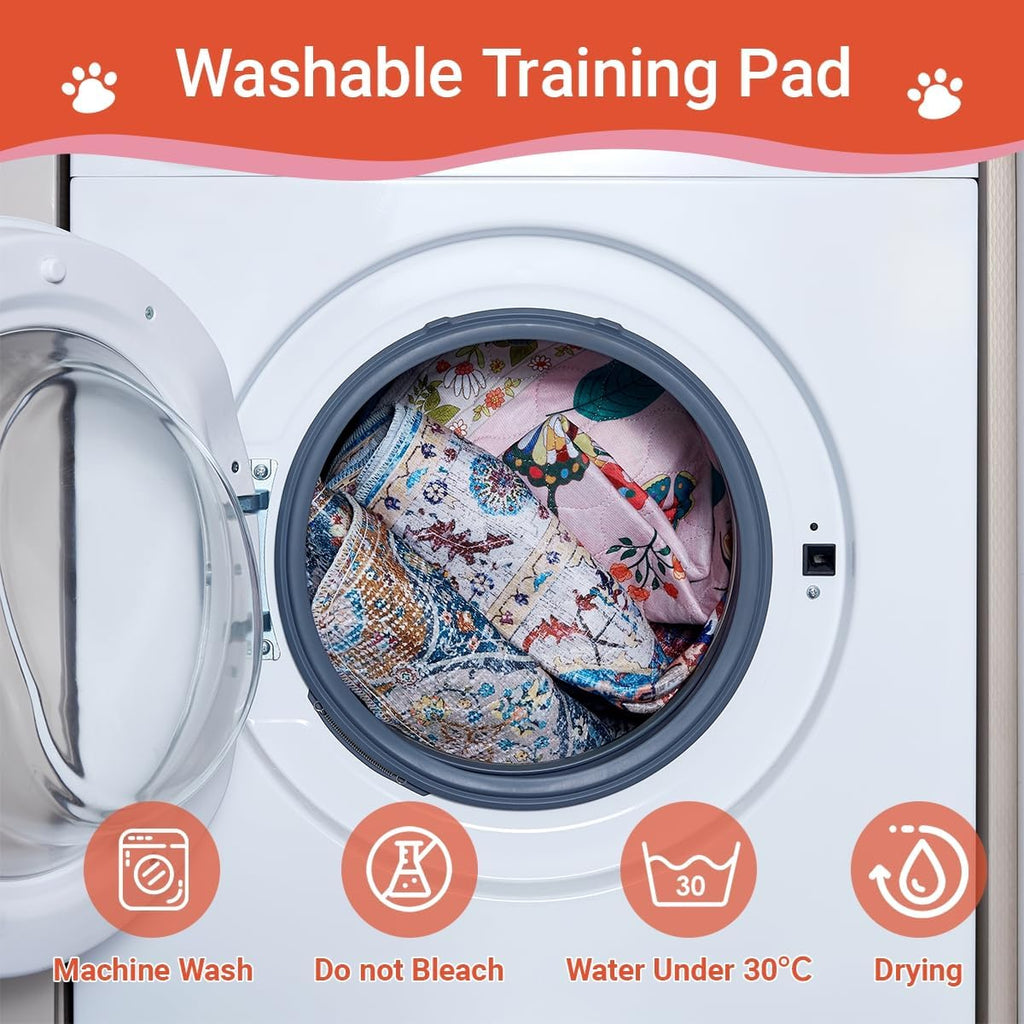 Pink Large Absorbent Reusable Washable Pee Pads for Dogs, 2 Pack 48"x36"