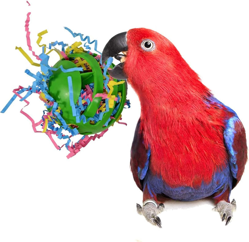 Super Bird Creations SB760 Waffle Ball Stuffers Toy, Colorful Bird Toys with Crinkle Shred, Satisfies Pulling & Preening, Relieves Boredom, Ideal Foraging Toys for Parrots, Medium/Large Birds Set of 3