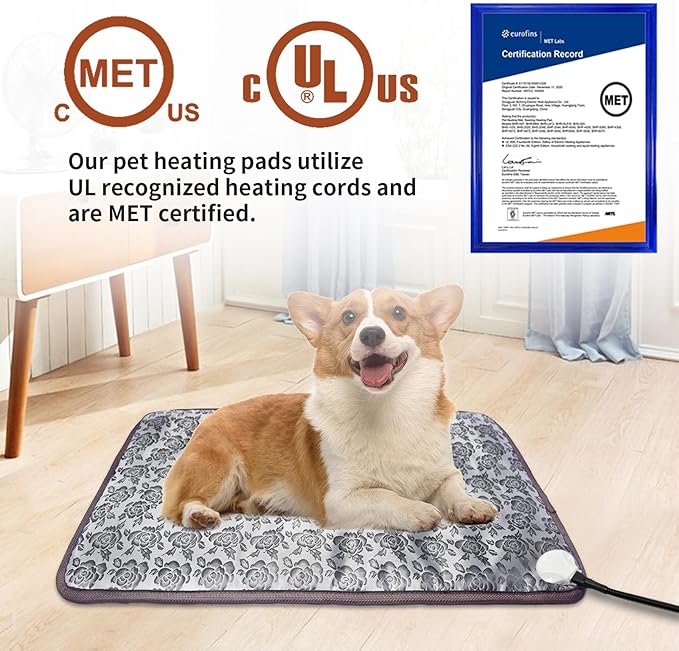 Pet Heating Pad 22x18 in with Smart Thermostat Switch and Power Line Protection - Image 6