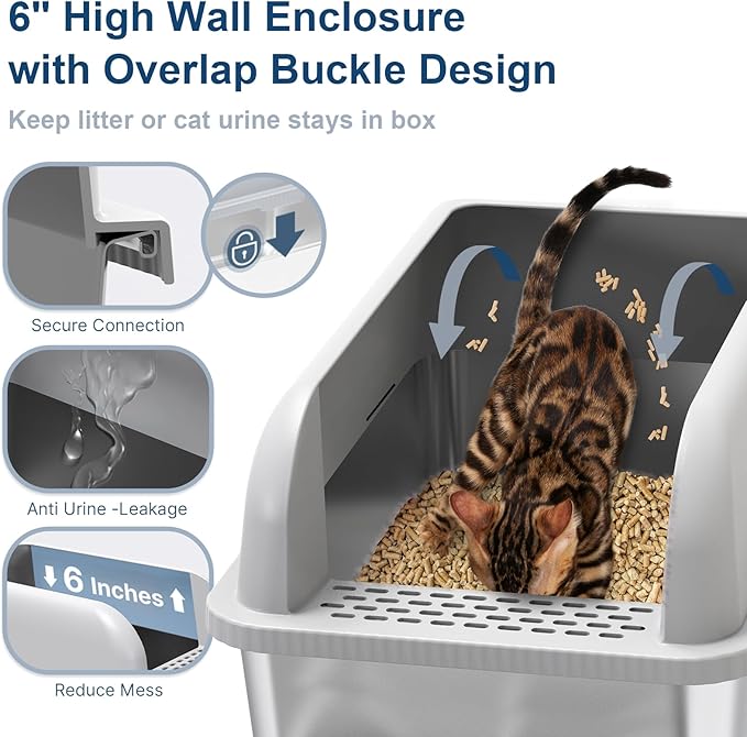 7" Deep Stainless Steel Sifting Litter Box - Image 6