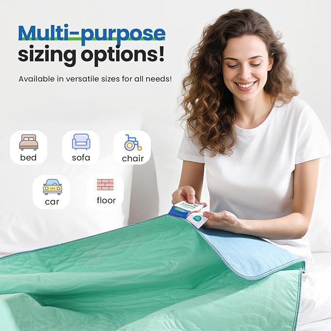 Noovirum® Washable Underpads, 34“x52” Reusable Incontinence Pads - Image 7