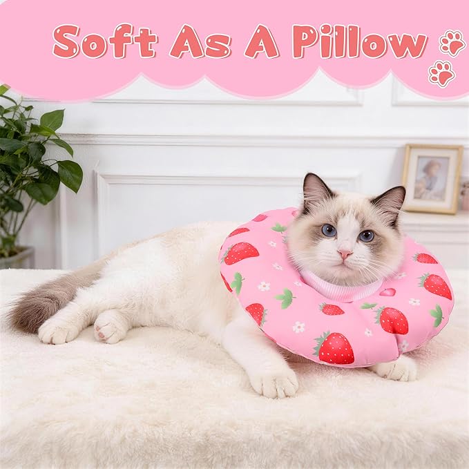 Cat Cone Collar Soft, Medium Waterproof Cat Recovery Collar - Image 2