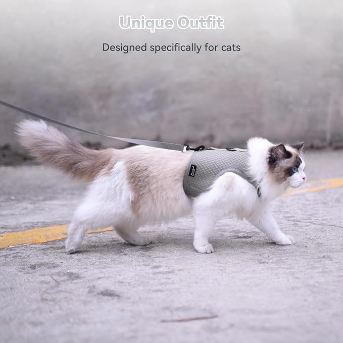 Kitty Harness and Leash for Walking Escape Proof Breathable Mesh Fabric - Image 9