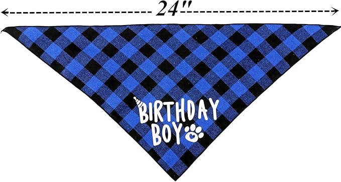 Dog Birthday Party Supplies, Pet Birthday Hat and Boy Doggy Birthday Bandana Set - Image 2