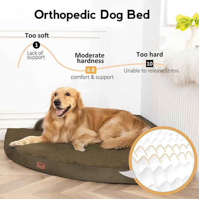Large Orthopedic Dog Bed with Sides Big Dog Beds with Removable Washable Cover - Image 2