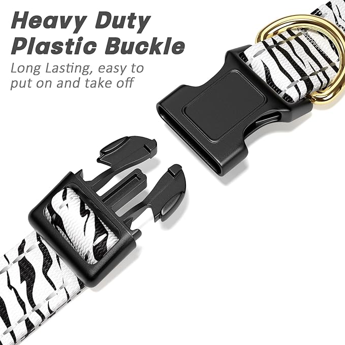 Reflective Dog Collar for Large Dogs, Cute Boho Adjustable Heavy-Duty Nylon - Image 4