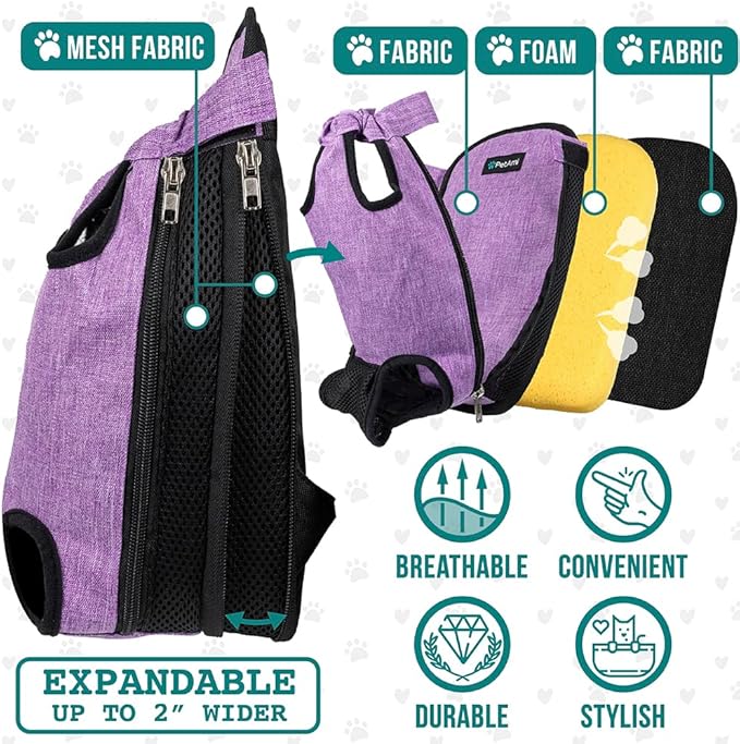 PetAmi Dog Carrier Backpack, Adjustable Dog Pet Cat Front Carrier Backpack | - Image 3