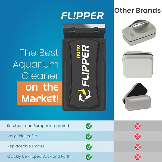 FLIPPER Nano Magnetic Aquarium Cleaner, 2 in 1 Flip Scrubber and Scraper - Image 8