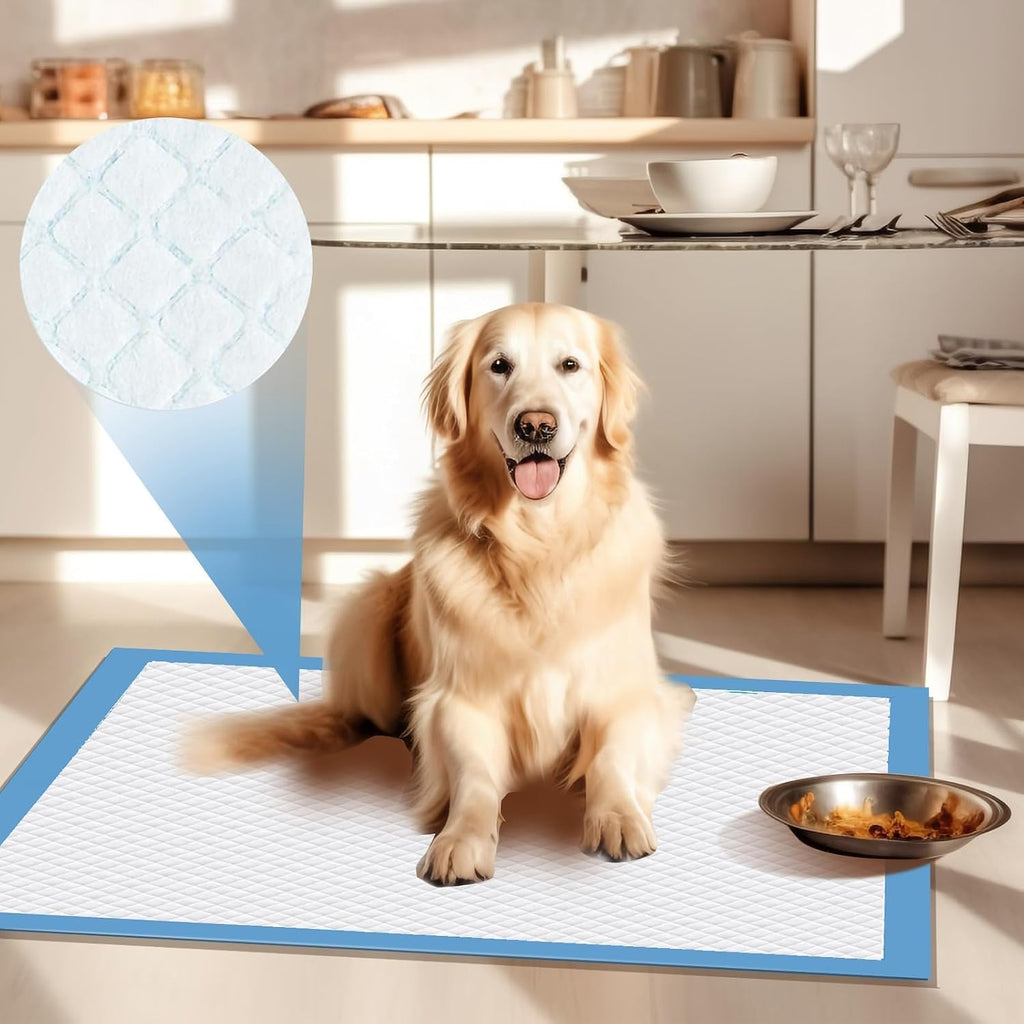 80 Packs 30"x36" Disposable Puppy Pads, Dog Training Pads, Super Absorbency Disposable Underpads with Leak-Proof and Odor Control, Disposable Training Pads for Puppies, Dogs, Cats, Rabbits