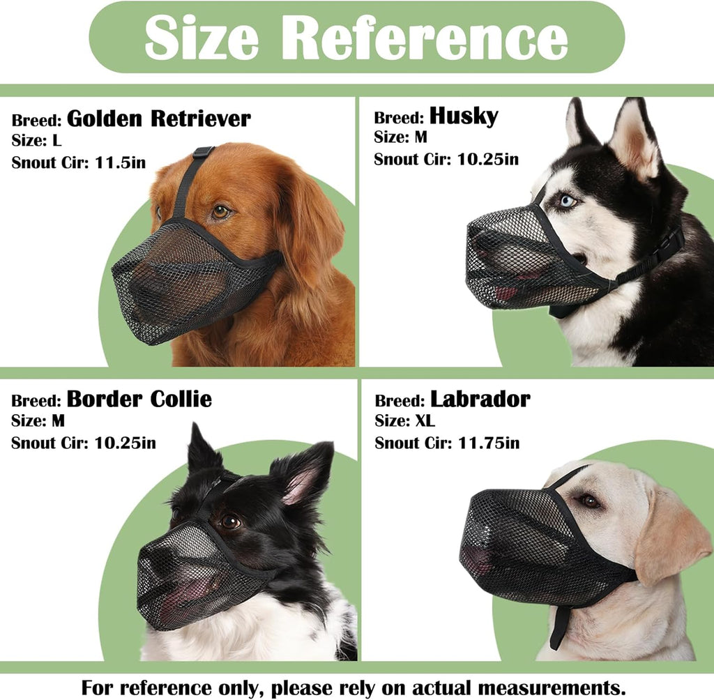 Mayerzon Soft Mesh Dog Muzzle for Small Medium Large Dogs Anti Scavenging