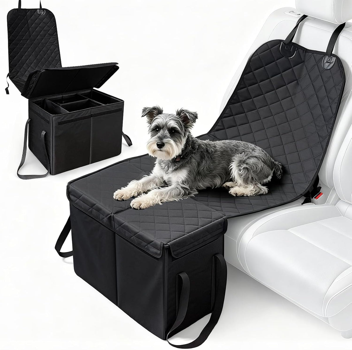 Dog Car Seat Extender with Storage, Car Seat Extender for Dogs