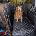 Dog Seat Cover for Trucks with Flip-Up Rear Seats, Full-Coverage Floor-Style Hammock for Large Dogs, Waterproof Nylon Oxford Protector for Full-Size Crew Cab F-150, Silverado, Sierra and Ram