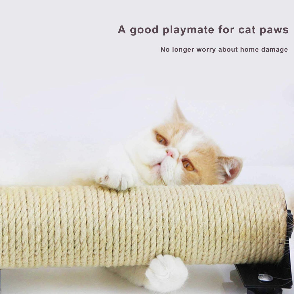 Cat Scratching Post Cage Mounted Cat Scratcher Space-Saving Sisal Scratch Post for Cat Grinding Claws Scratching and Climbing
