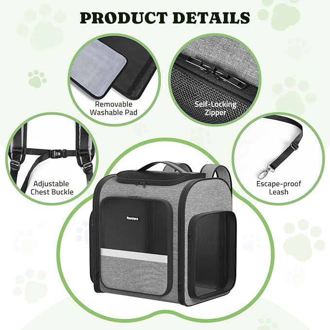 Pawtners Dog Backpack Carrier Large Pet Carrier Backpack - Image 2
