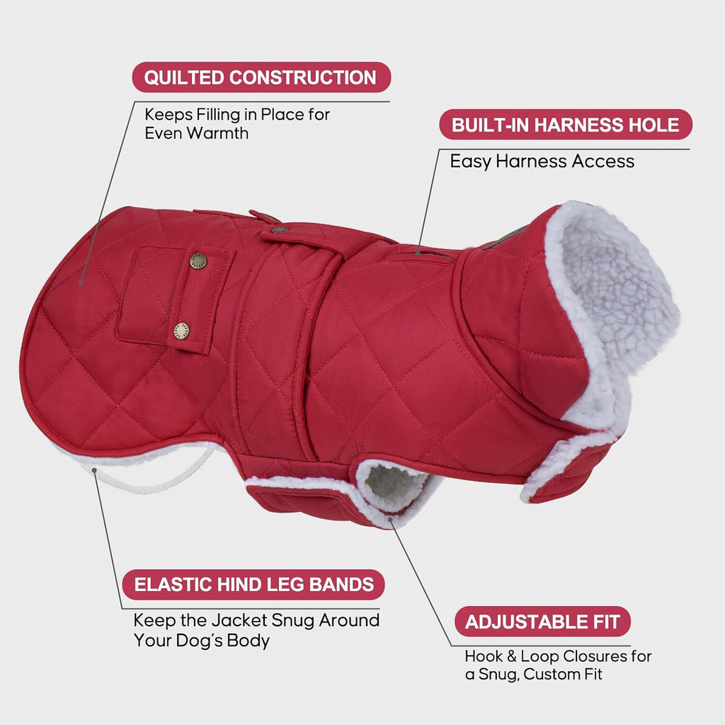 KYEESE Waterproof & Windproof Dog Coat for Small Dogs Puffer Jacket