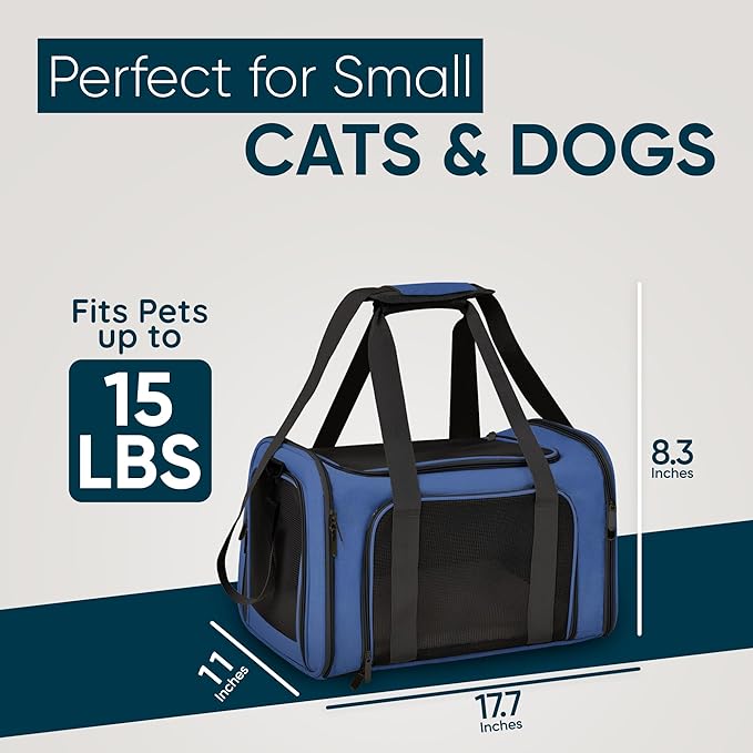 Pet Travel Carrier Bag – Airline Approved Soft-Sided Dog & Cat Carrier - Image 2