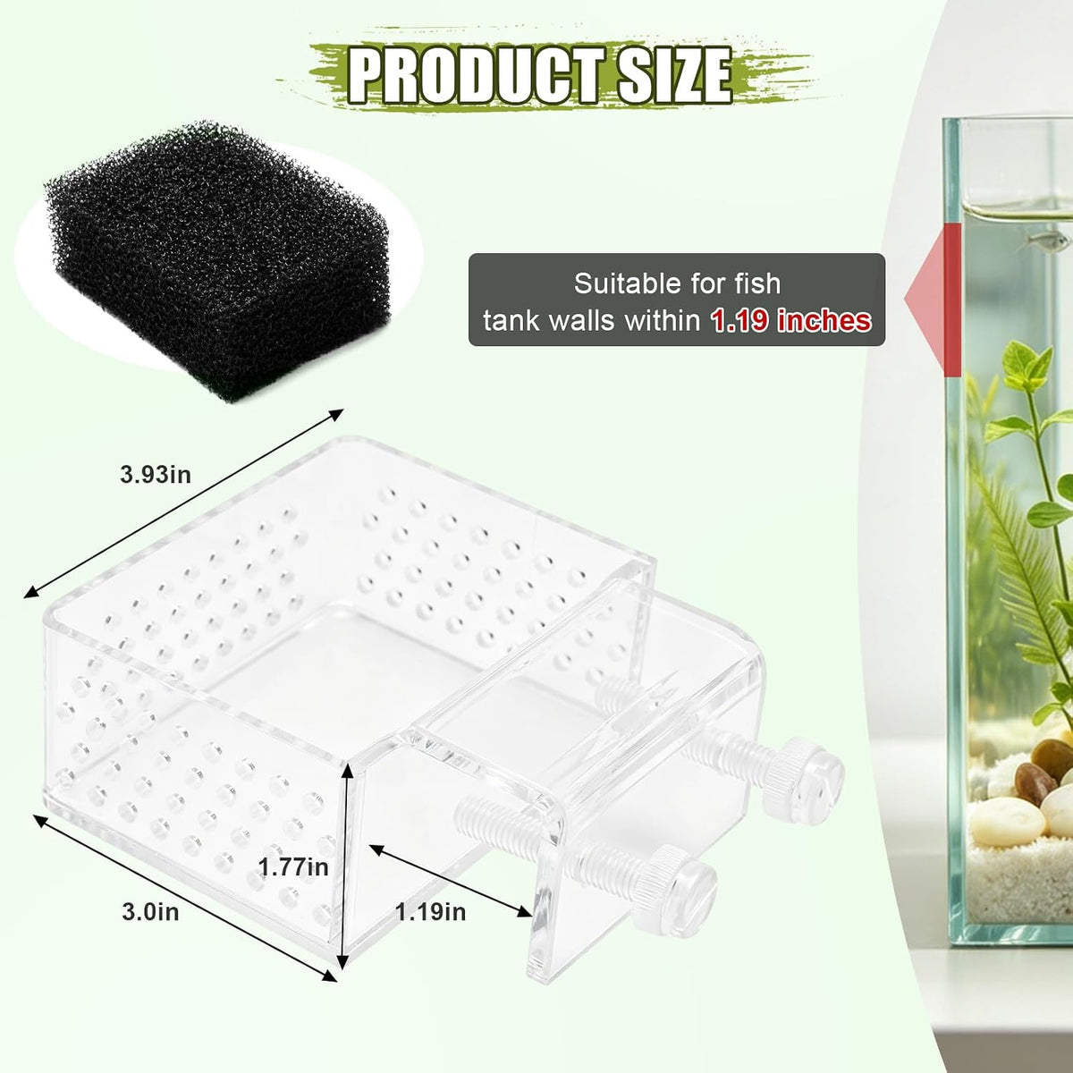 Aquarium Water Change Diffuser, Water Flow Controller with Sponge